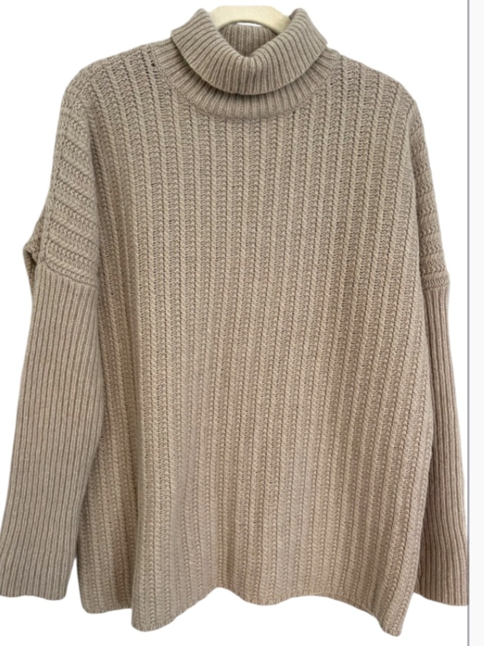 Garnet Hill Oversized Turtleneck Sweater Sz Small Lambswool Angora Blend